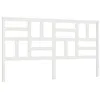 Image de vidaXL Tête de Lit Accessoire de Lit Double Meuble de Chambre à Coucher Tête de Cadre de Lit Intérieur Blanc 206x4x104 cm Bois Massif de Pin