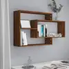 Image de vidaXL Étagère murale Chêne marron 104x20x58,5 cm Bois d'ingénierie
