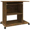Image de Bureau d ordinateur Chêne fumé 80x50x75 cm Bois d ingénierie