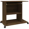 Image de Bureau d ordinateur Chêne marron 80x50x75 cm Bois d ingénierie