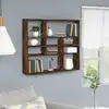Image de vidaXL Étagère murale Chêne fumé 90x16x78 cm Bois d'ingénierie