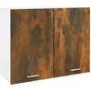 Image de vidaXL Armoire Murale en chêne fumé 80 x 31 x 60 cm