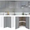 Image de vidaXL Armoire d'angle suspendue "Lyon" Gris Sonoma 57 x 57 x 60 cm Bois d'ingénierie