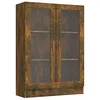 Image de Armoire à vitrine Chêne fumé 82,5x30,5x115 cm Bois d ingénierie