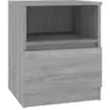 Image de vidaXL Table de Chevet Table de Nuit Armoire de Chevet Armoire de Lit avec Rangement Chambre à Coucher Sonoma Gris 40x40x50 cm Bois d'Ingénierie