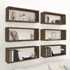 Image de vidaXL Étagères murales cube 6 pcs Chêne marron Bois d’ingénierie