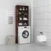 Image de vidaXL Meuble pour machine à laver Chêne fumé 64x24x190 cm