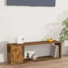 Image de vidaXL Meuble TV Chêne fumé 100x24x32 cm Bois d'ingénierie