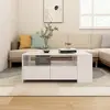 Image de vidaXL Table basse blanc 102x55x42 cm bois d'ingénierie