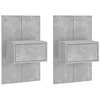 Image de vidaXL Comodini a Muro 2pz Grigio Cemento in Legno Ingegnerizzato