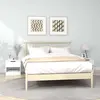 Image de vidaXL Tables de chevet 2 pcs Blanc Bois d'ingénierie