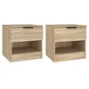 Image de Tables de chevet 2 pcs Chêne Sonoma Bois d'ingénierie