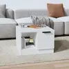 Image de vidaXL Table basse Blanc 50x50x36 cm Bois d'ingénierie