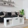 Image de vidaXL Table basse blanc 102x50x36 cm bois d'ingénierie