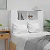 Image de vidaXL Armoire à tête de lit Blanc 100x18,5x102,5 cm