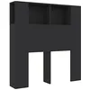 Image de Armoire de tête de lit Noir 100x18,5x104,5 cm