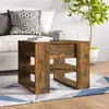 Image de vidaXL Table basse chêne fumé 55,5x55x45 cm bois d'ingénierie