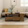 Image de vidaXL Table basse chêne fumé 102x55x42 cm bois d'ingénierie