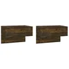 Image de Tables de chevet murales 2 pcs Chêne fumé