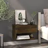 Image de vidaXL Table de chevet murale Chêne fumé