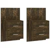 Image de vidaXL Comodini a Muro 2 pz Rovere Fumo