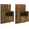 Image de Tables de chevet murales 2 pcs Chêne fumé