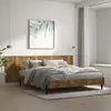 Image de vidaXL Tête de lit murale Chêne fumé 240x1,5x80 cm Bois d'ingénierie