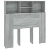 Image de vidaXL Armoire de tête de lit Sonoma Gris 100x19x103,5 cm