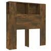 Image de Armoire de tête de lit Chêne fumé 100x18,5x104,5 cm