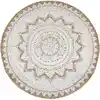 Image de vidaXL Tapis de sol Jute tressée imprimée 180 cm Rond