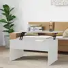 Image de vidaXL Table basse Blanc 80x50,5x41,5 cm Bois d'ingénierie