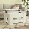 Image de vidaXL Table basse blanc 79x49x41 cm bois d'ingénierie
