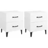 Image de Tables de chevet 2 pcs Blanc 40x35x47,5 cm