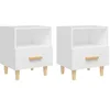 Image de Tables de chevet 2 pcs Blanc 40x35x47 cm