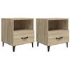 Image de Tables de chevet 2 pcs Chêne Sonoma Bois d ingénierie
