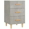 Image de Table de chevet gris béton 40x40x66 cm bois d ingénierie