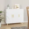 Image de vidaXL Buffet blanc 90x34x80 cm bois d'ingénierie