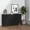 Image de vidaXL Buffet noir 100x36x60 cm bois d'ingénierie