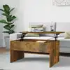 Image de vidaXL Table basse Chêne fumé 80x50,5x41,5 cm Bois d'ingénierie