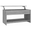 Image de vidaXL Tavolino Salotto Grigio Sonoma 102x50x52,5 cm Legno Multistrato