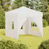 Image de vidaXL Tente de réception pliable avec parois Blanc 2x2 m