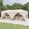 Image de vidaXL Tente de réception pliable avec parois Crème 3x6 m