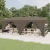 Image de vidaXL Tente de réception pliable avec parois Taupe 3x6 m