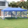 Image de vidaXL Tente de réception pliable avec parois Bleu 3x6 m
