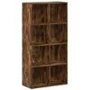 Image de vidaXL Bibliothèque/Buffet Étagère à Livres Meuble de Rangement Salle de Séjour Maison Intérieur Chêne Fumé 66x30x130 cm Bois d'Ingénierie