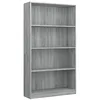 Image de vidaXL Bibliothèque 4 Niveaux Sonoma Gris 80x24x142 cm