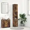 Image de vidaXL Armoire de bain Chêne fumé 30x30x183,5 cm Bois d'ingénierie