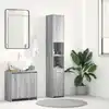 Image de vidaXL Armoire de bain Sonoma gris 30x30x183,5 cm Bois d'ingénierie