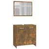 Image de vidaXL Meubles de Salle de Bain Chêne fumé Bois d'ingénierie