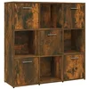 Image de Bibliothèque Chêne fumé 90x30x90 cm Bois d ingénierie